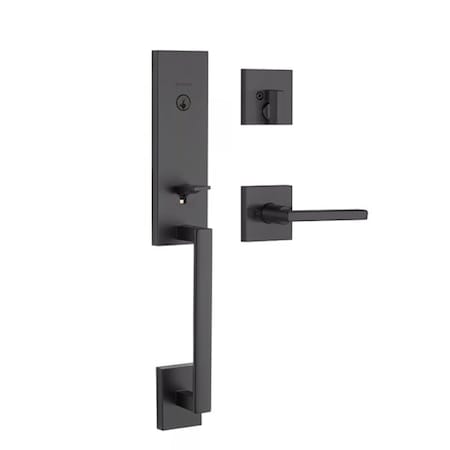 Kwikset Kwikset: Vancouver Handleset Matte Black Finish KWS-818VNHXHFL-SQT-514-SMT-CP